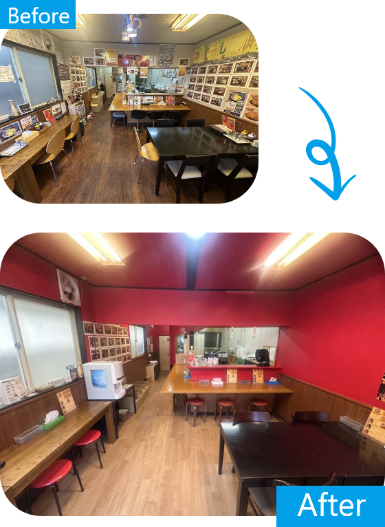 カレー屋さんを改装してにぎわいを生む空間へ