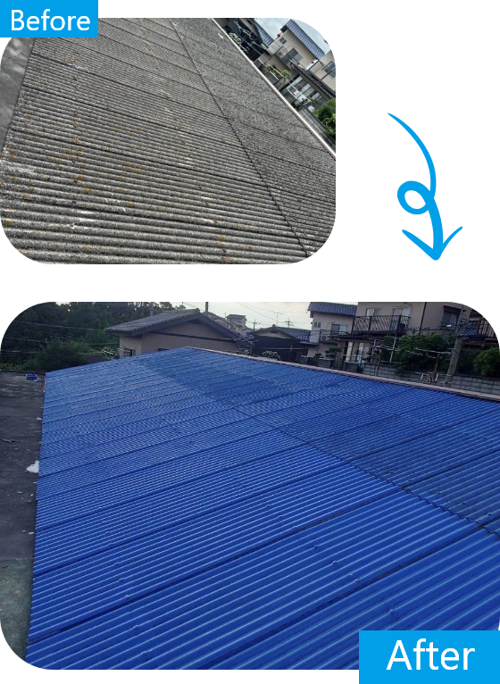 アパートの屋根塗装と雨漏り補修